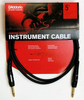 Instrument Cable D'Addario Planet Waves PW-G-05 Black 150 cm Straight - Straight - 1