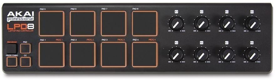 MIDI kontroler, MIDI ovládač Akai LPD8