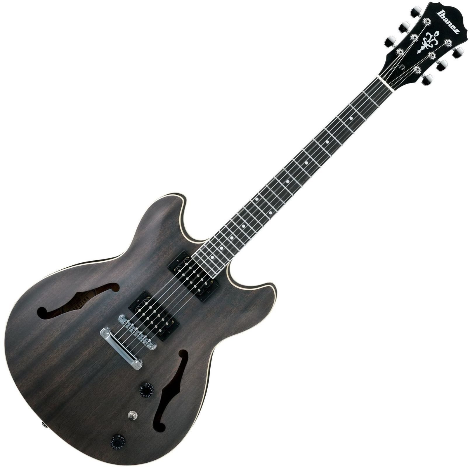 Jazz kitara (polakustična) Ibanez AS53-TKF Transparent Black Flat