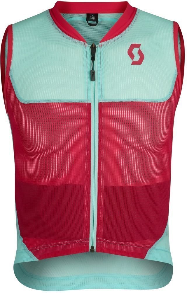Protectores de Patines en linea y Ciclismo Scott AirFlex Junior Vest Protector Mint Green/Virtual Pink S