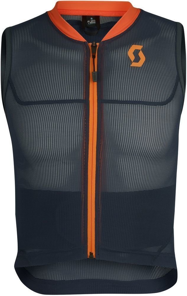 Protectores de Patines en linea y Ciclismo Scott AirFlex Junior Vest Protector Blue Nights/Sweet Orange S
