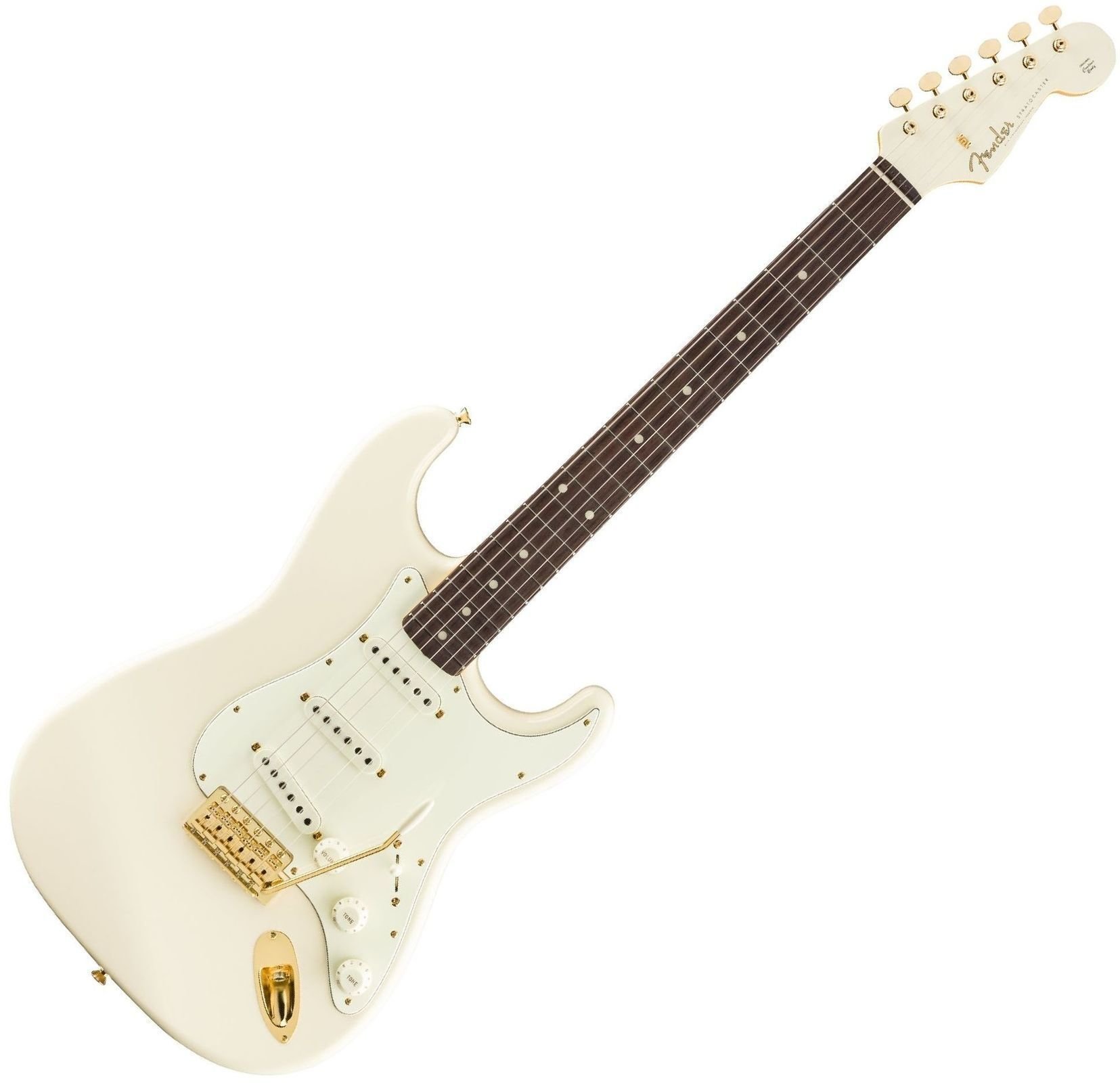 Electric guitar Fender Limited Daybreak Stratocaster RW Olympic White