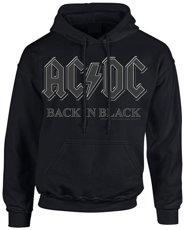 Hættetrøje AC/DC Hættetrøje Back In Black Black S