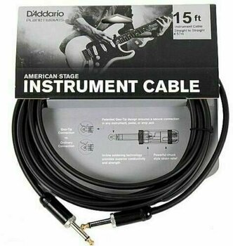 Instrument Cable D'Addario Planet Waves PW-AMSG-15 Black 4,5 m Straight - Straight - 1