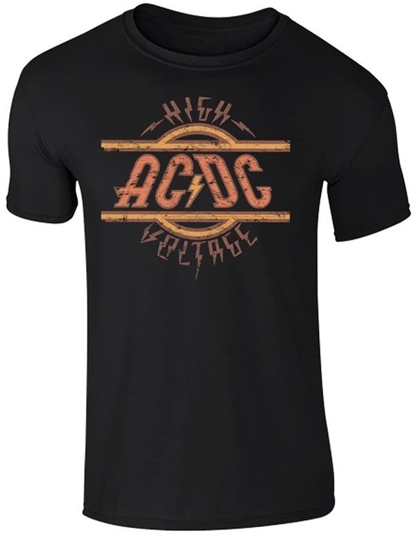 Camiseta de manga corta AC/DC Camiseta de manga corta High Voltage Hombre Black S