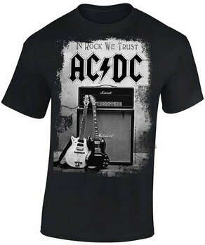 Shirt AC/DC Shirt In Rock We Trust Heren Black S - 1
