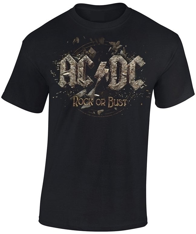 Skjorte AC/DC Skjorte Rock Or Bust Mand Black M