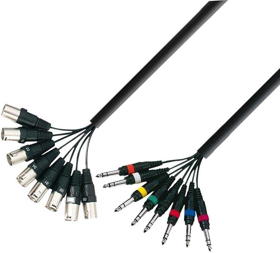 Cablu complet multicolor Adam Hall K3 L8 MV 0500 5 m