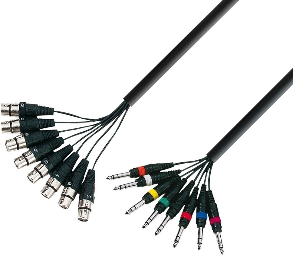Cablu complet multicolor Adam Hall K3 L8 FV 0300 3 m