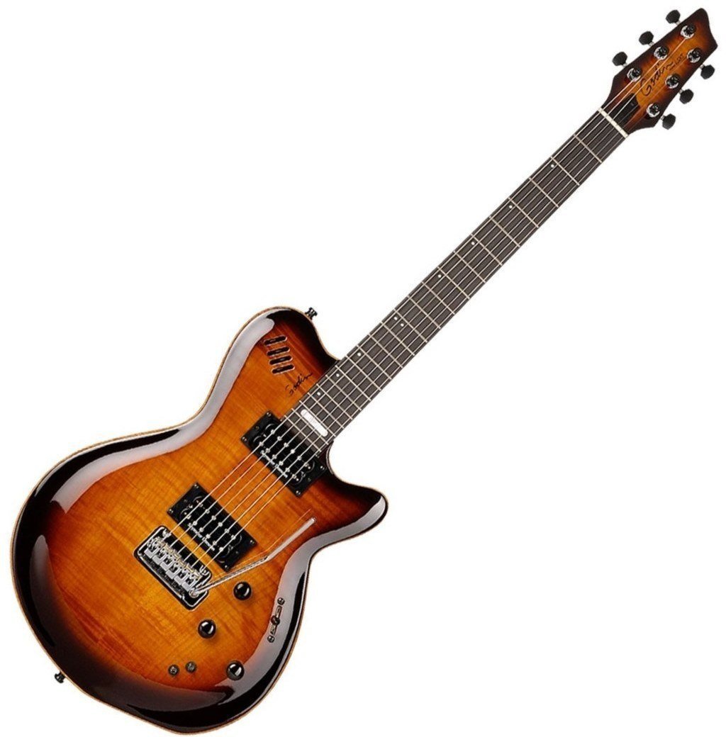 Electrische gitaar Godin LGXT SA Cognac Burst Flame AA