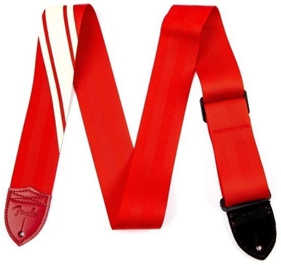 Textile guitar strap Fender Competition Stripe Strap, Red and Cream