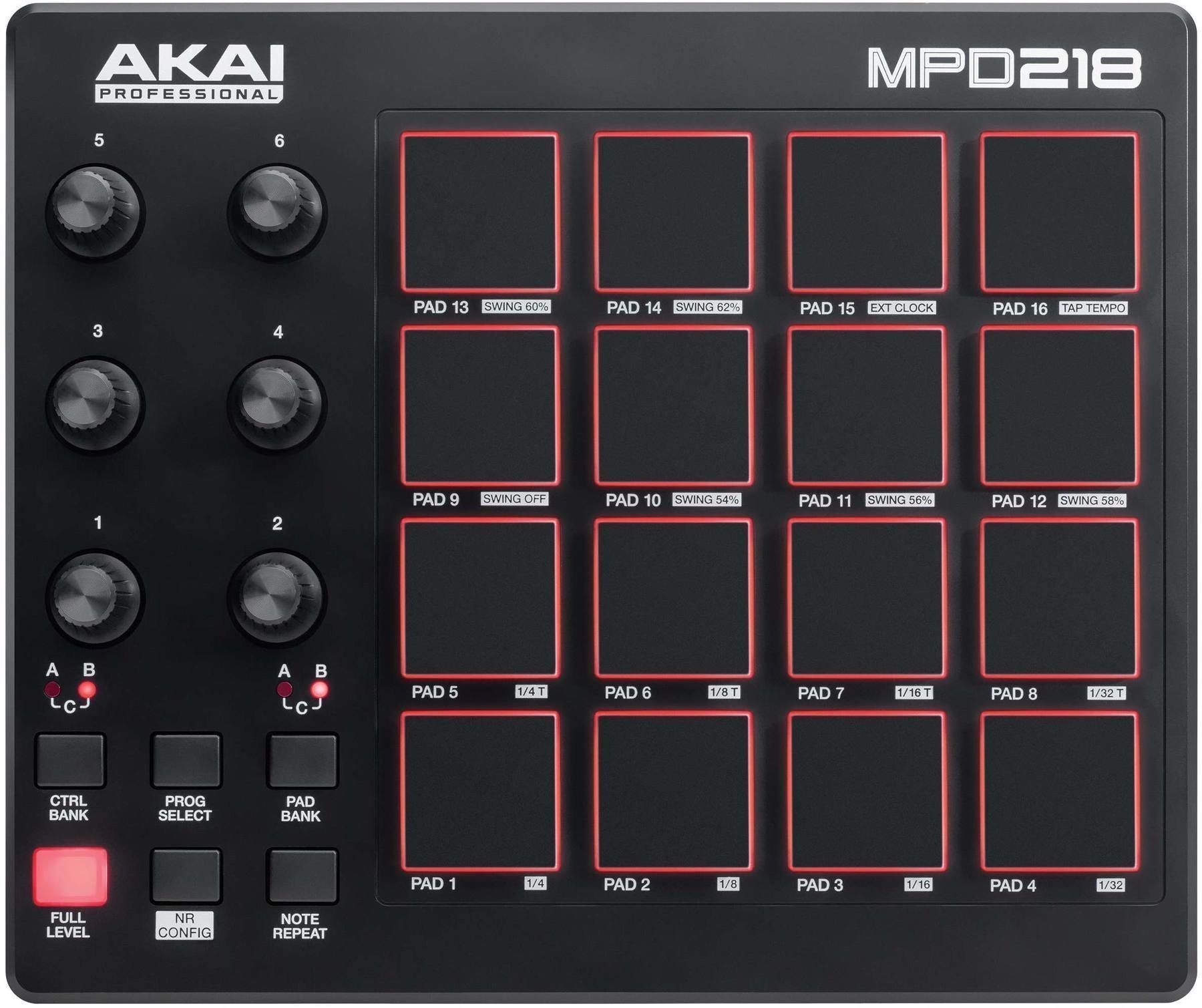 MIDI kontroler, MIDI ovladač Akai MPD218