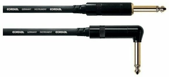 Kabel za instrumente Cordial CCI 3 PR Crna 3 m Ravni - Kutni - 1
