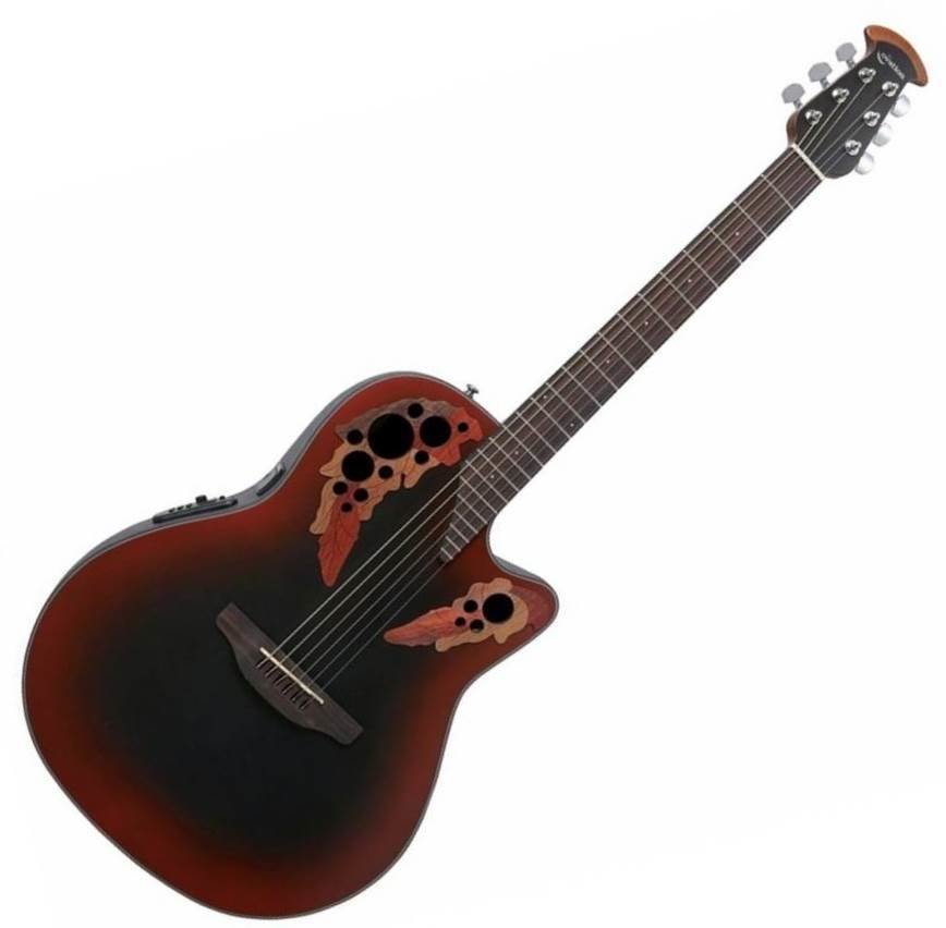 Guitare acoustique-électrique Ovation CE44 Celebrity Elite Reverse Red Burst