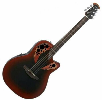 Electro-acoustic guitar Ovation CE44 Celebrity Elite Reverse Red Burst - 1