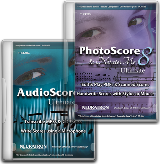 DAW-opnamesoftware AVID PhotoScore & NotateMe Ultimate 8 & AudioScore Ultimate 8