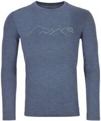 Ortovox 185 Merino Mountain Mens Long Sleeve Shirt Night Blue Blend XL Ortovox 185 Merino Mountain Mens Long Sleeve Shirt Night Blue Blend XL