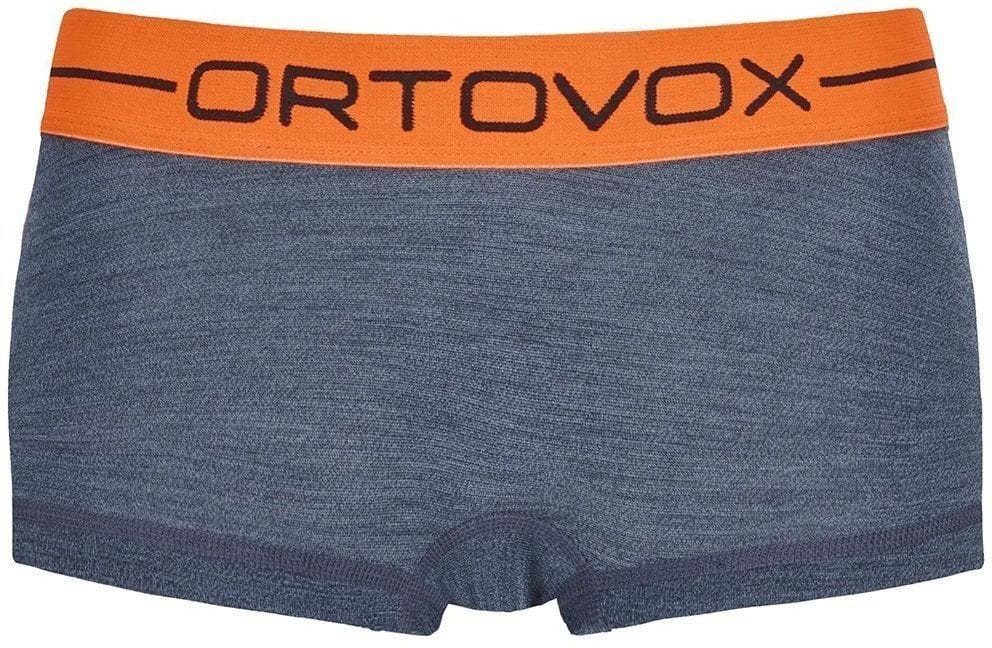 Sous-vêtements thermiques Ortovox 185 Rock 'N' Wool Hot Pants W Night Blue Blend XS Sous-vêtements thermiques