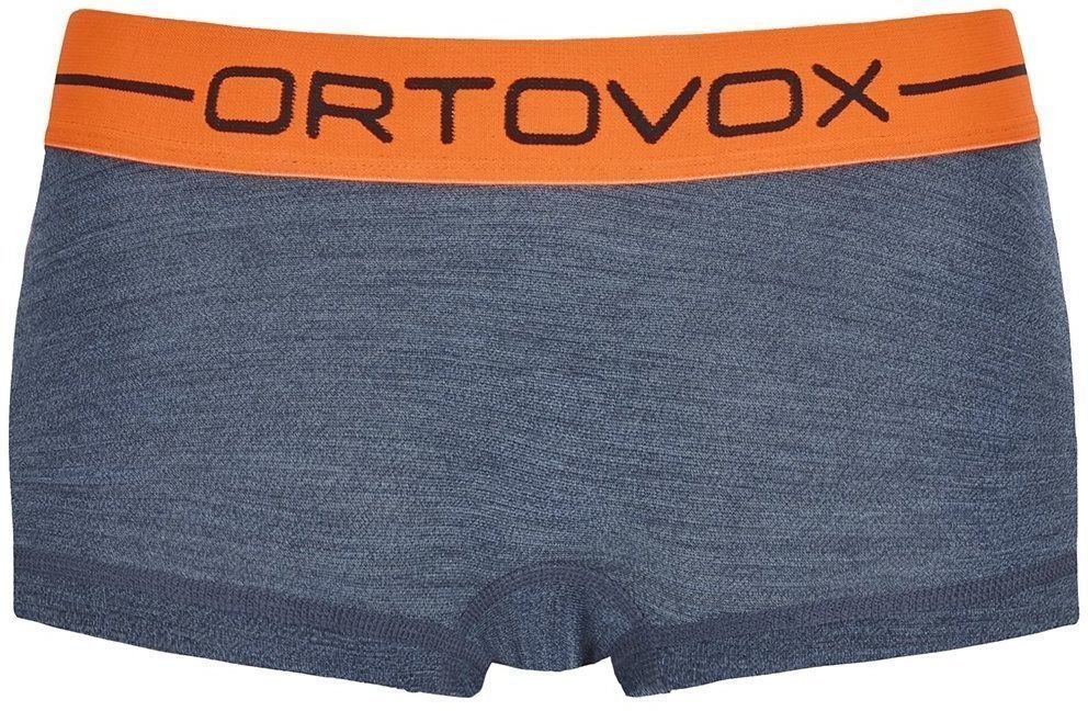Sous-vêtements thermiques Ortovox 185 Rock 'N' Wool Hot Pants W Night Blue Blend S Sous-vêtements thermiques