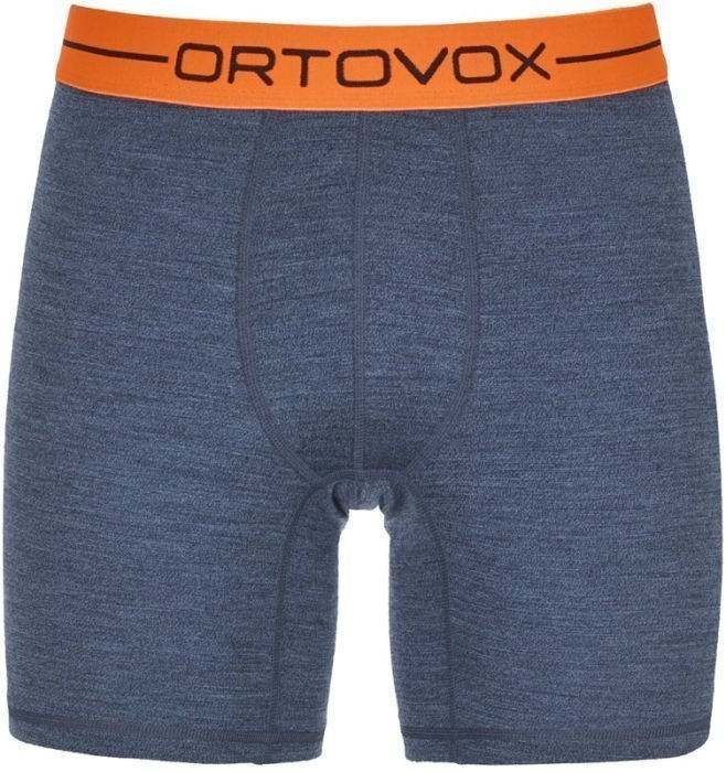 Thermo ondergoed voor heren Ortovox 185 Rock 'N' Wool Boxer M Night Blue Blend S Thermo ondergoed voor heren