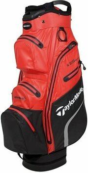 Golflaukku TaylorMade Deluxe Waterproof Blood Orange/White/Black Cart Bag 2019 - 1