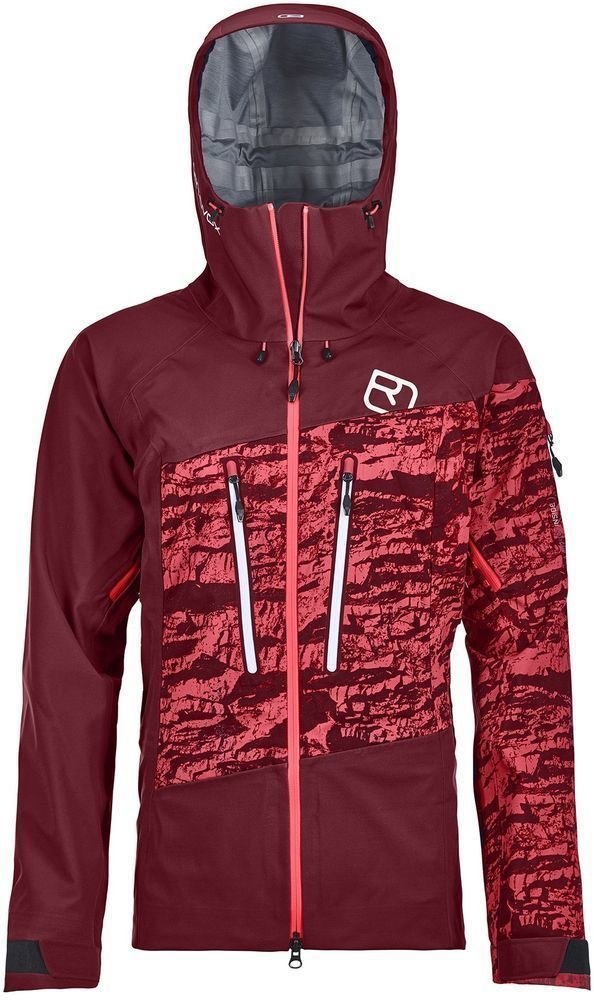 Ski Jacket Ortovox 3L Guardian Shell W Dark Blood XS