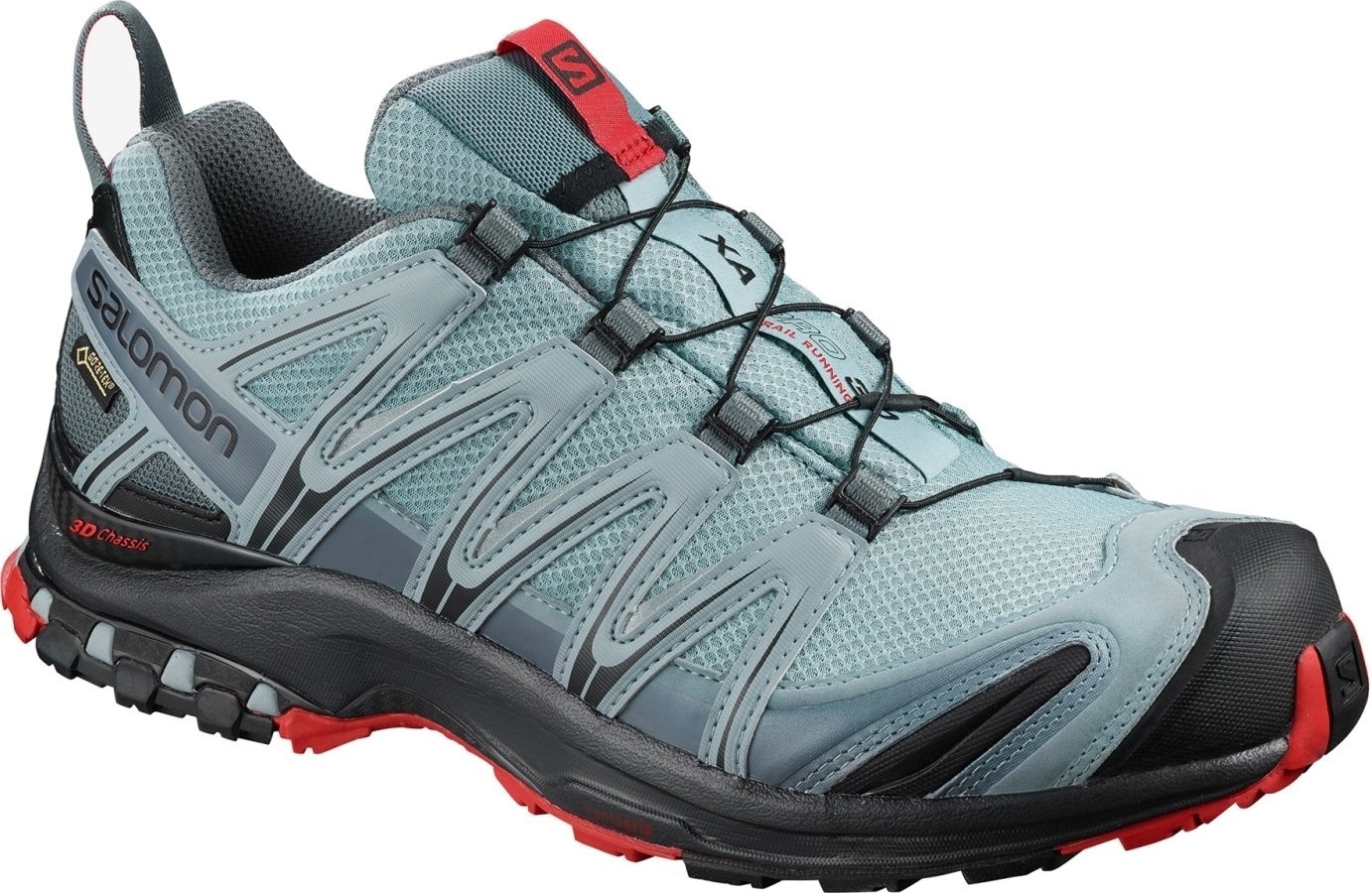Chaussures outdoor hommes Salomon XA Pro 3D GTX Lead/Black/Barbados Cherry 43 1/3 Chaussures outdoor hommes