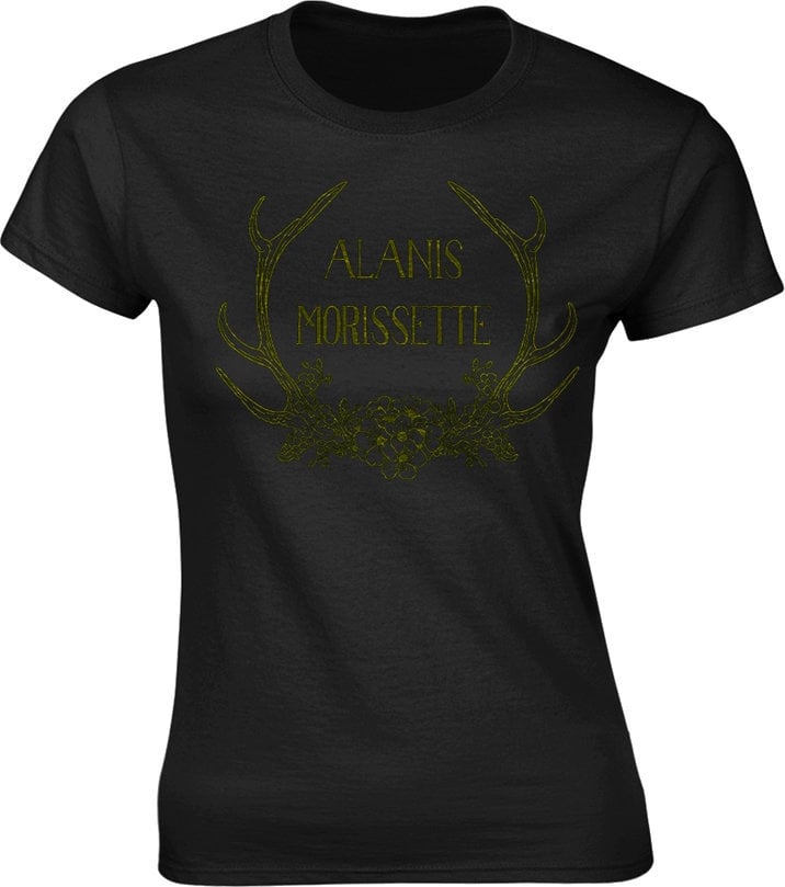 T-Shirt Alanis Morissette T-Shirt Antlers Female Black XL