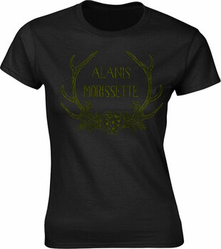 Camiseta de manga corta Alanis Morissette Camiseta de manga corta Antlers Mujer Black 2XL - 1