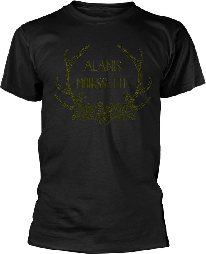 T-Shirt Alanis Morissette T-Shirt Antlers Herren Black M