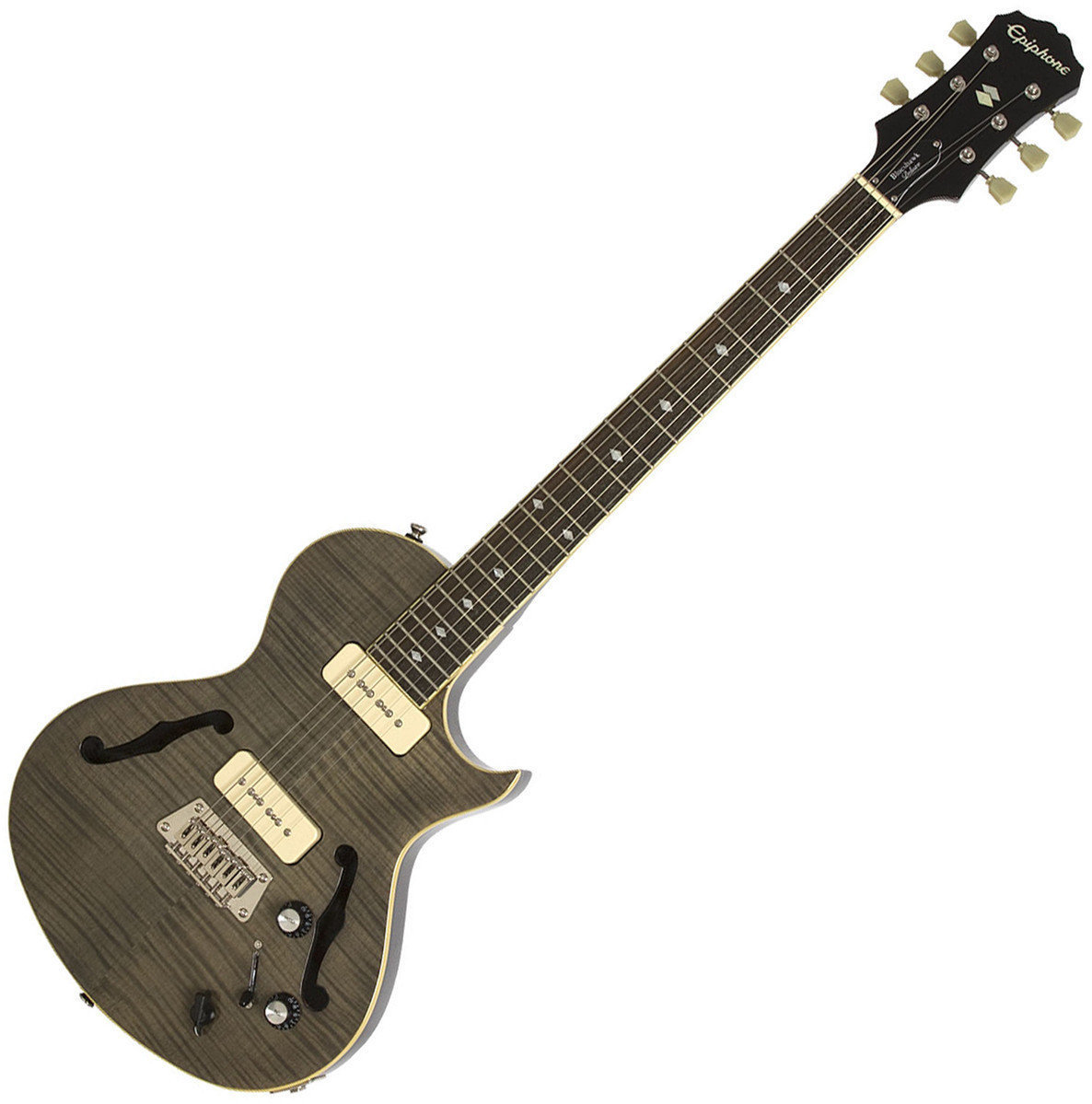 Halvakustisk guitar Epiphone Blueshawk Deluxe Translucent Black