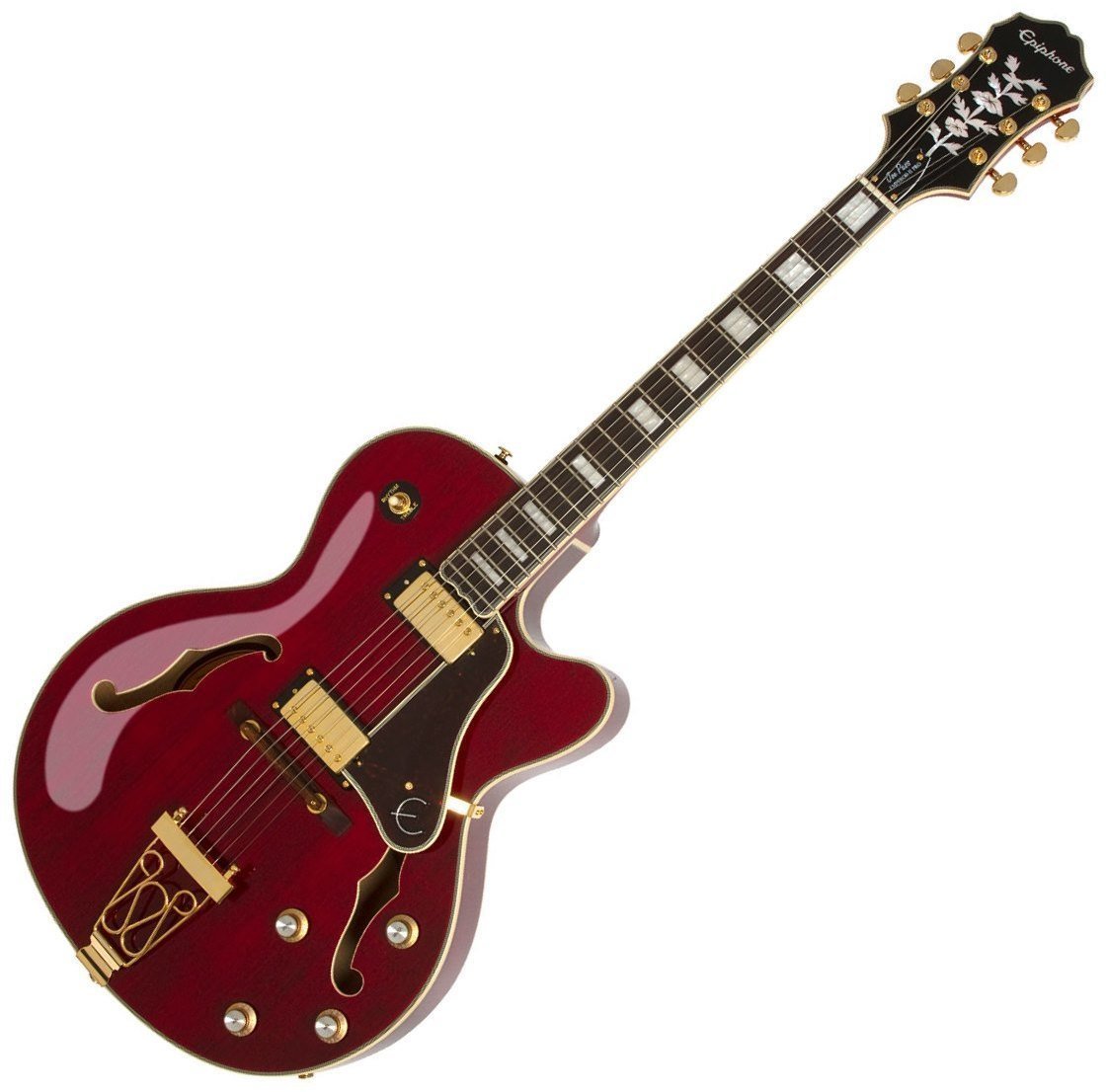 Semi-Acoustic Guitar Epiphone Joe Pass Emperor II Pro Wine Red