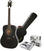 Dreadnought Guitar Epiphone PRO-1 Plus Acoustic Ebony SET Ebony