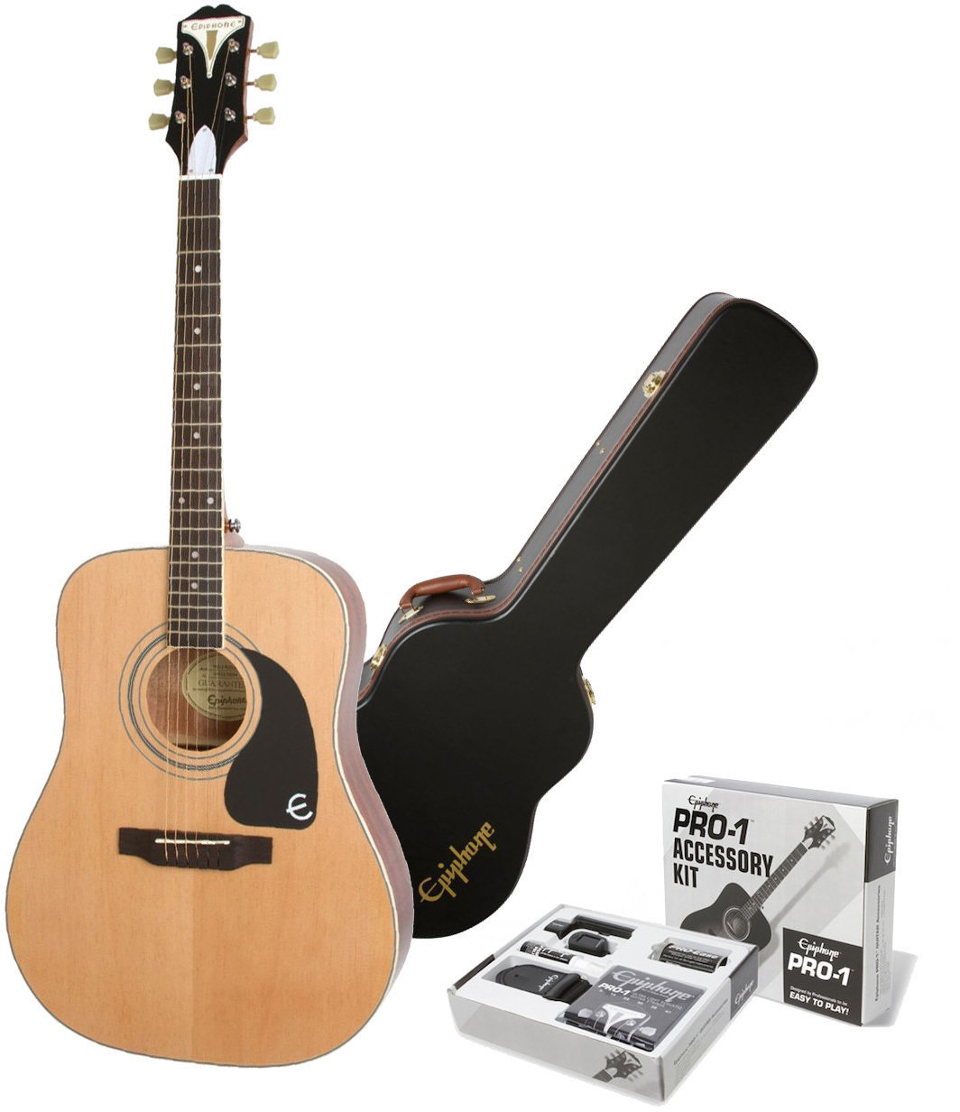 Akustična kitara Epiphone PRO-1 Plus Acoustic Natural SET Natural