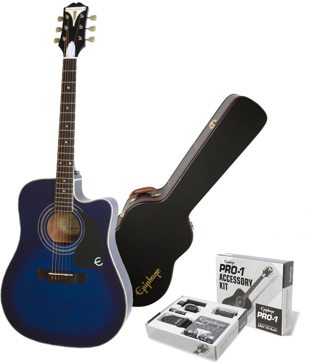 elektroakustisk gitarr Epiphone PRO-1 Ultra Acoustic Electric Blueburst SET Blue Burst