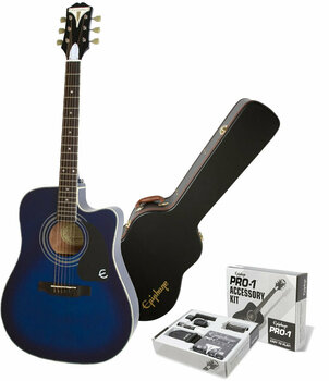 electro-acoustic guitar Epiphone PRO-1 Ultra Acoustic Electric Blueburst SET Blue Burst - 1