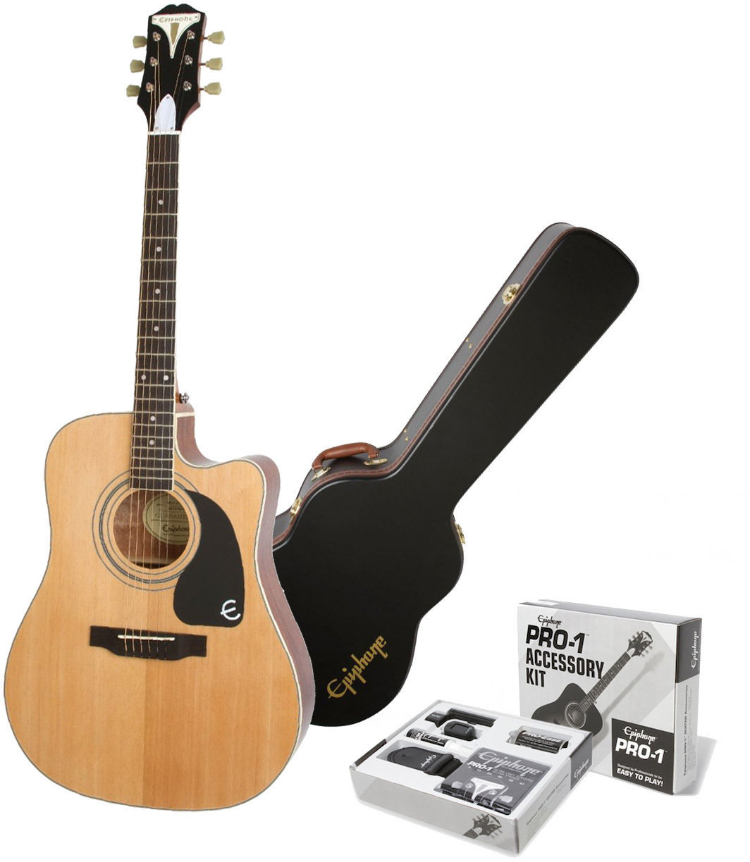 elektroakustisk gitarr Epiphone PRO-1 Ultra Acoustic Electric Natural SET Natural