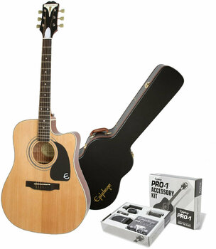 Dreadnought elektro-akoestische gitaar Epiphone PRO-1 Ultra Acoustic Electric Natural SET Natural - 1