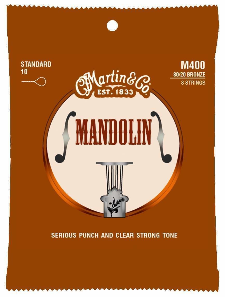 Cordes de mandolines Martin M400 80/20 Bronze Mandolin