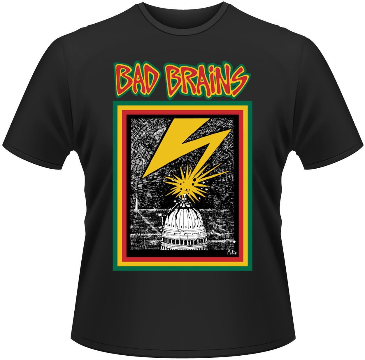 Shirt Bad Brains Shirt Logo Heren Black M