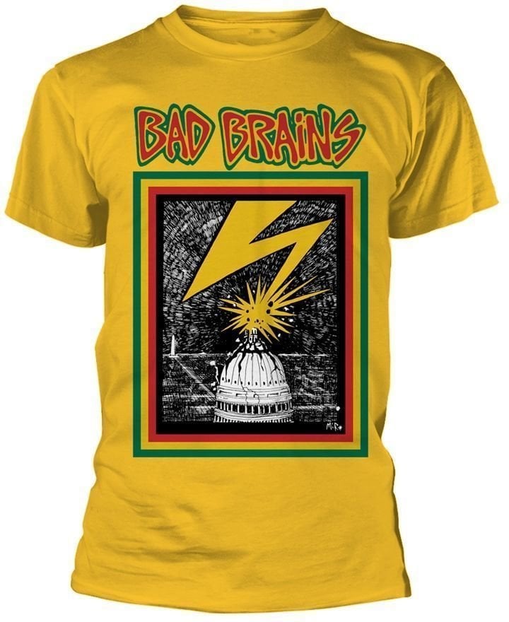Skjorta Bad Brains Skjorta Logo Herr Yellow M