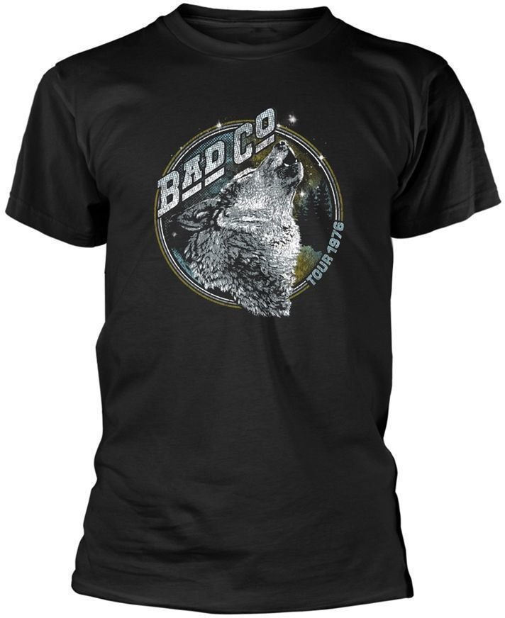 Camiseta de manga corta Bad Company Camiseta de manga corta Tour '76 Negro L