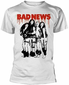 Shirt Bad News Shirt Band Heren White S - 1