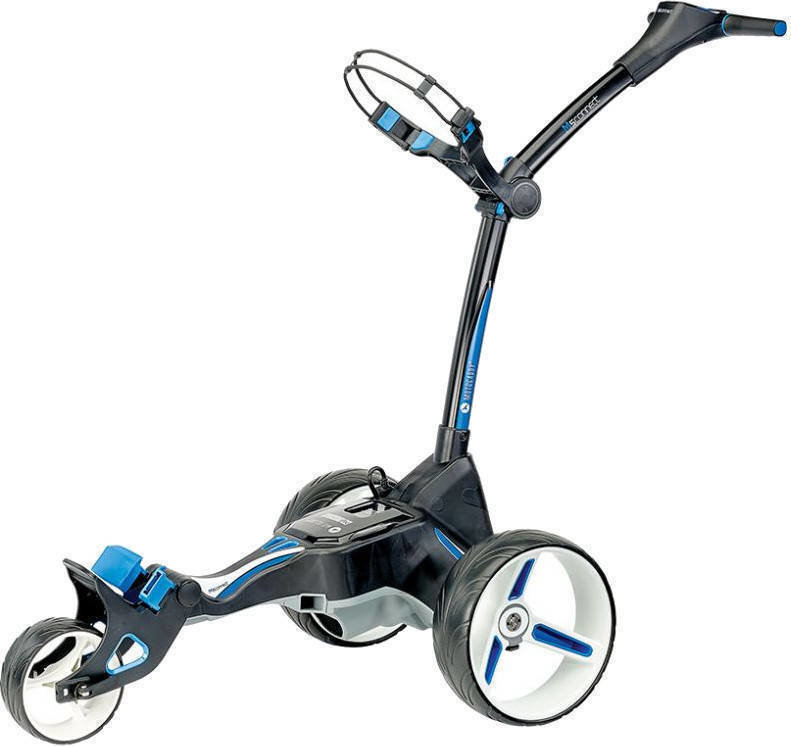 Chariot de golf électrique Motocaddy M5 Connect Black Standard Battery Electric Golf Trolley