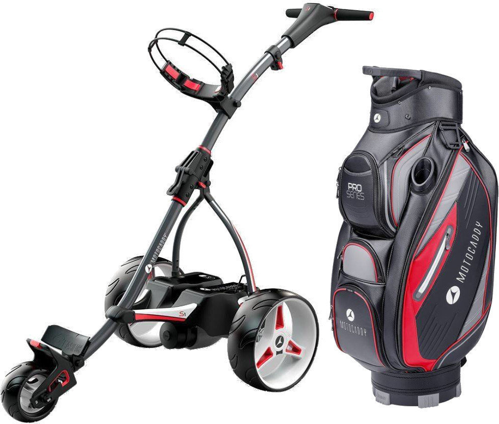Електрическа количка за голф Motocaddy S1 Graphite Ultra Battery Electric Golf Trolley SET Електрическа количка за голф