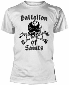 Shirt Battalion Of Saints Shirt Skull & Crossbones White S - 1