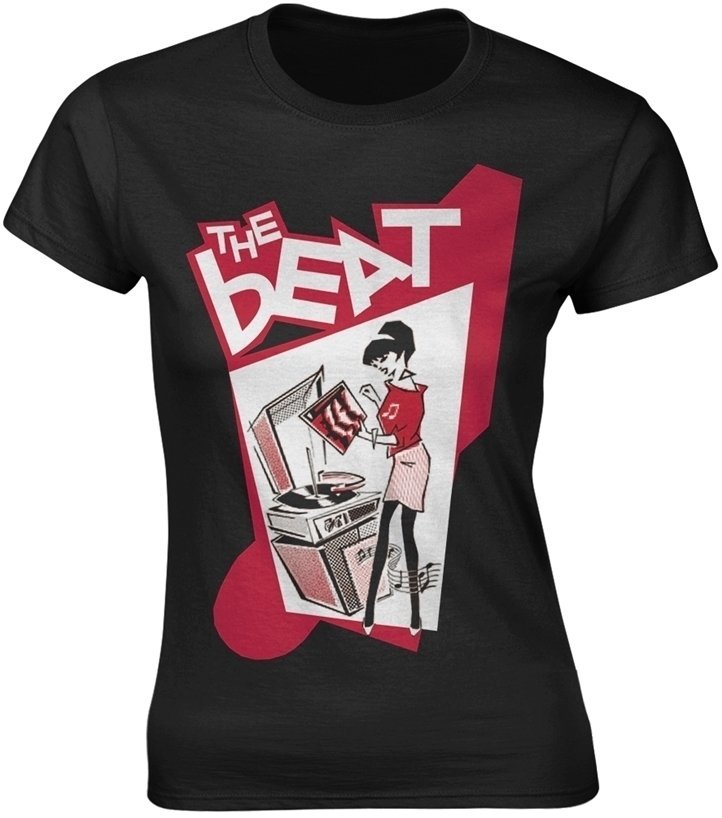 T-shirt The Beat Record Player Girl Black 2XL T-shirt