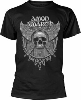 Camiseta de manga corta Amon Amarth Camiseta de manga corta Grey Skull Hombre Negro S - 1