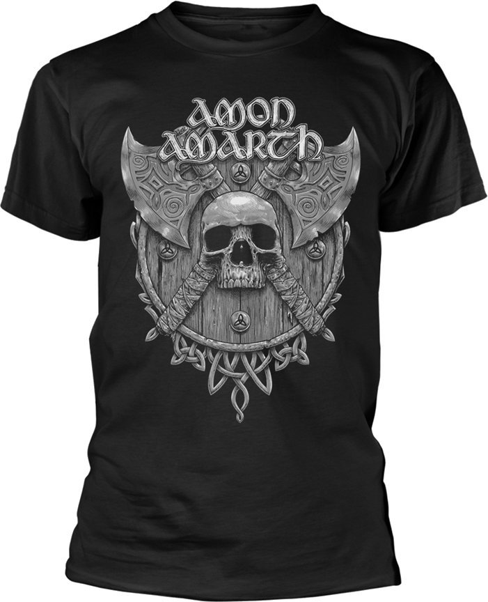 Skjorta Amon Amarth Skjorta Grey Skull Herr Black L