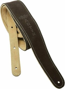 Leather guitar strap Martin 18A0017 Suede 2,5" Leather guitar strap Brown - 1